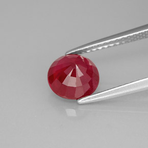 Rubis rouge naturelle coupe roude, 1,92 ct, SI-I1