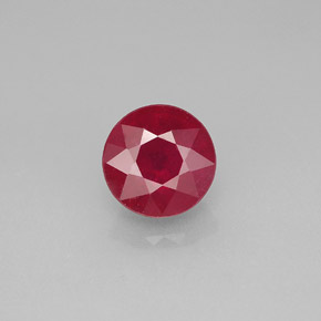 Rubis rouge naturelle coupe roude, 2,02 ct, SI-I1