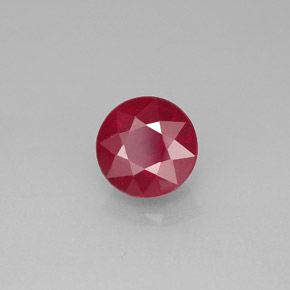 Rubis rouge naturelle coupe roude, 2,02 ct, SI-I1
