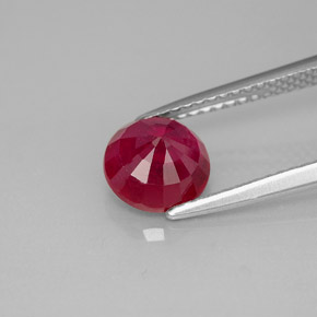 Rubis rouge naturelle coupe roude, 1,95 ct, SI
