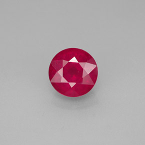 Rubis rouge naturelle coupe roude, 1,93 ct, SI-I1