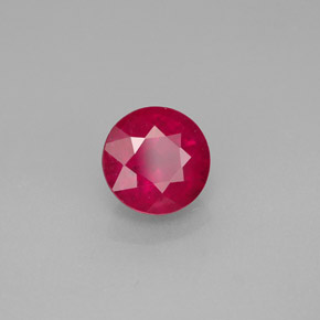 Rubis rouge naturelle coupe roude, 1,93 ct, SI-I1
