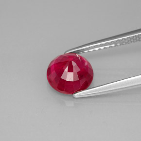 Rubis rouge naturelle coupe roude, 1,93 ct, SI-I1