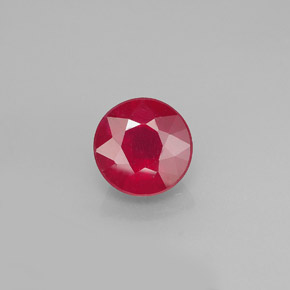 Rubis rouge naturelle coupe roude, 1,97 ct, SI-I1