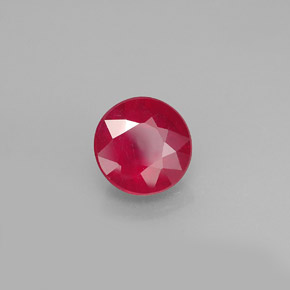 Rubis rouge naturelle coupe roude, 1,97 ct, SI-I1