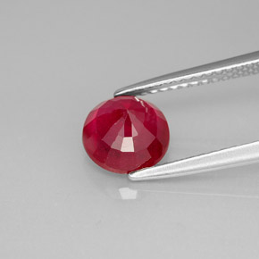 Rubis rouge naturelle coupe roude, 1,97 ct, SI-I1