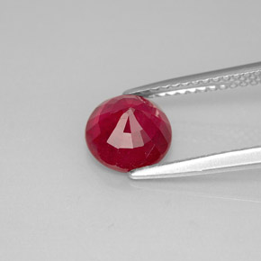 Rubis rouge naturelle coupe roude, 1,87 ct, SI-I1