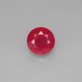 Rubis rouge naturelle coupe roude, 2,15 ct, SI-I1