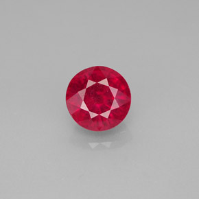 Rubis rouge naturelle coupe roude, 1,84 ct, SI-I1