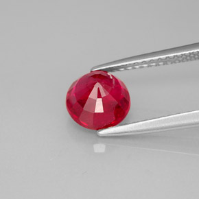 Rubis rouge naturelle coupe roude, 1,84 ct, SI-I1