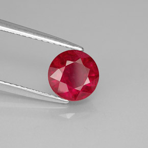 Rubis rouge naturelle coupe roude, 1,79 ct, SI-I1