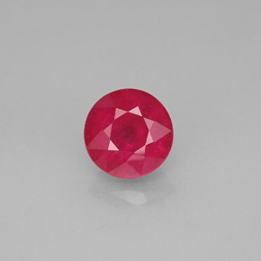 Rubis rouge naturelle coupe roude, 1,93 ct, SI-I1