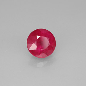 Rubis rouge naturelle coupe roude, 1,93 ct, SI-I1