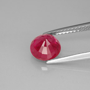 Rubis rouge naturelle coupe roude, 1,93 ct, SI-I1