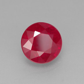 Rubis rouge naturelle coupe roude, 1,85 ct, SI-I1