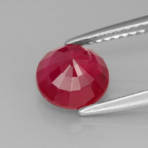 Rubis rouge naturelle coupe roude, 1,85 ct, SI-I1