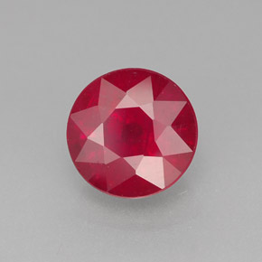 Rubis rouge naturelle coupe roude, 1,96 ct, SI-I1