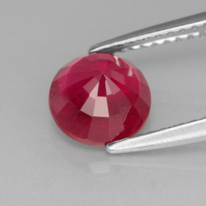 Rubis rouge naturelle coupe roude, 1,96 ct, SI-I1