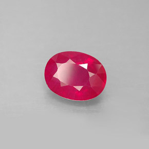 Rubis rouge naturelle coupe ovale, 2,24 ct, SI