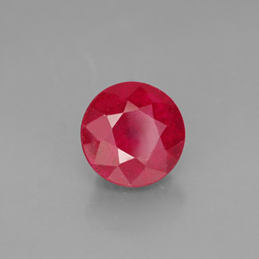 Rubis rouge naturelle coupe roude, 2,13 ct, SI