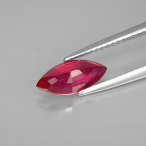 Rubis rouge naturelle marquise, 1,56 ct, VS-SI