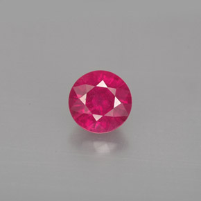 Rubis rouge naturelle coupe roude, 1,19 ct, SI