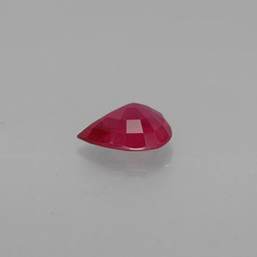 Rubis rouge naturelle en forme de poire, 1,28 ct, SI