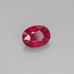 Rubis rouge naturelle coupe ovale, 1,66 ct, SI