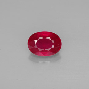 Rubis rouge naturelle coupe ovale, 1,84 ct, VS-SI