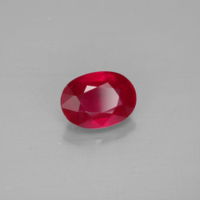 Rubis rouge naturelle coupe ovale, 1,84 ct, VS-SI
