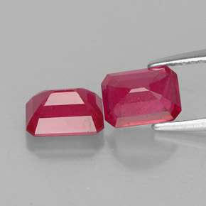 Achetez naturel ct rouge rubis gems, taille émeraude, en provenance madagascar chez gemselect. en stock, livraison internationale!
