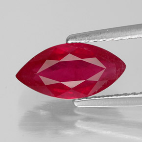 Rubis rouge naturelle marquise, 1,86 ct, SI