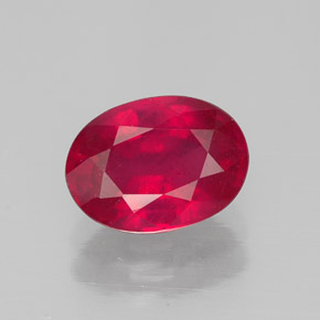 Rubis rouge naturelle coupe ovale, 1,79 ct, SI