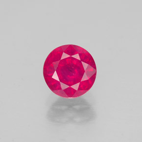 Rubis rouge naturelle coupe roude, 1,20 ct, SI