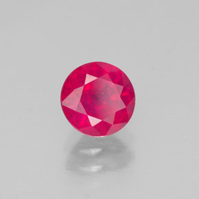 Rubis rouge naturelle coupe roude, 1,20 ct, SI