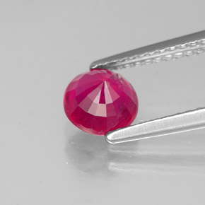Rubis rouge naturelle coupe roude, 1,20 ct, SI