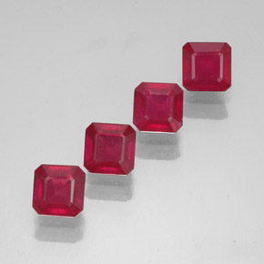 Achetez naturel ct rouge rubis gems, taille émeraude, en provenance madagascar chez gemselect. en stock, livraison internationale!