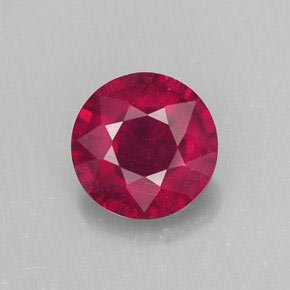 Rubis rouge naturelle coupe roude, 2,36 ct, SI