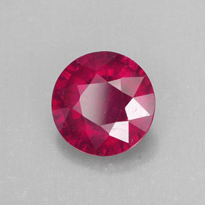 Rubis rouge naturelle coupe roude, 2,36 ct, SI