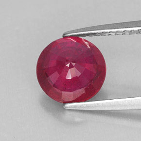 Rubis rouge naturelle coupe roude, 2,36 ct, SI