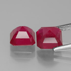 Achetez naturel ct rouge rubis gems, taille émeraude, en provenance madagascar chez gemselect. en stock, livraison internationale!