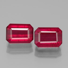 Achetez naturel ct rouge rubis gems, taille émeraude, en provenance madagascar chez gemselect. en stock, livraison internationale!