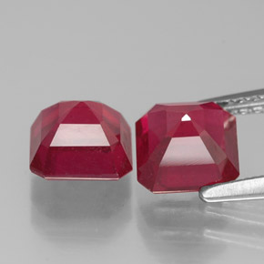 Achetez naturel ct rouge rubis gems, taille émeraude, en provenance madagascar chez gemselect. en stock, livraison internationale!