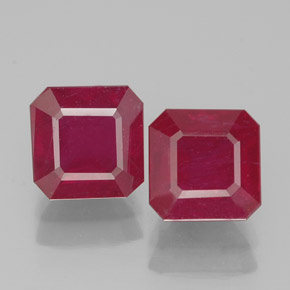 Achetez naturel ct rouge rubis gems, taille émeraude, en provenance madagascar chez gemselect. en stock, livraison internationale!
