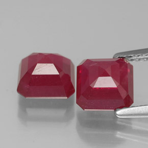 Achetez naturel ct rouge rubis gems, taille émeraude, en provenance madagascar chez gemselect. en stock, livraison internationale!