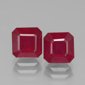 Achetez naturel ct rouge rubis gems, taille émeraude, en provenance madagascar chez gemselect. en stock, livraison internationale!