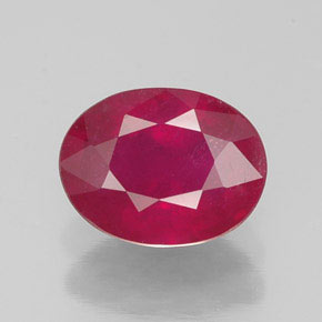 Rubis rouge naturelle coupe ovale, 1,77 ct, SI