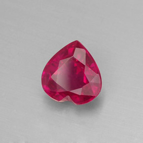 Rubis rouge naturelle forme de coeur, 1,12 ct, VS-SI