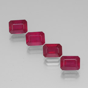 Achetez naturel ct rouge rubis gems, taille émeraude, en provenance madagascar chez gemselect. en stock, livraison internationale!