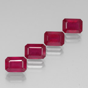 Achetez naturel ct rouge rubis gems, taille émeraude, en provenance madagascar chez gemselect. en stock, livraison internationale!